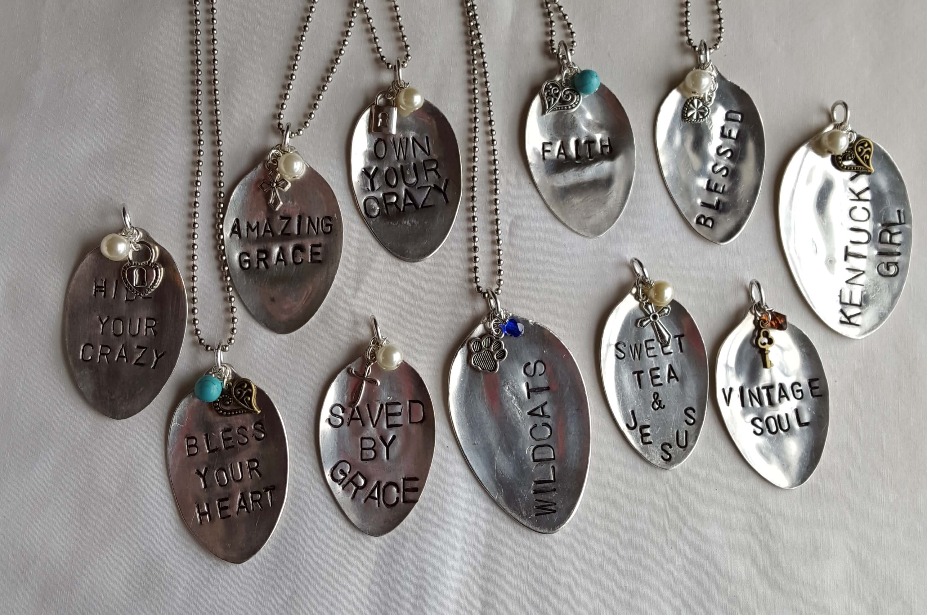 Stamped Spoon Necklace – Silver Chest Creations